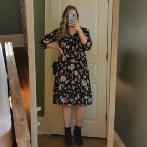 Black floral dress
